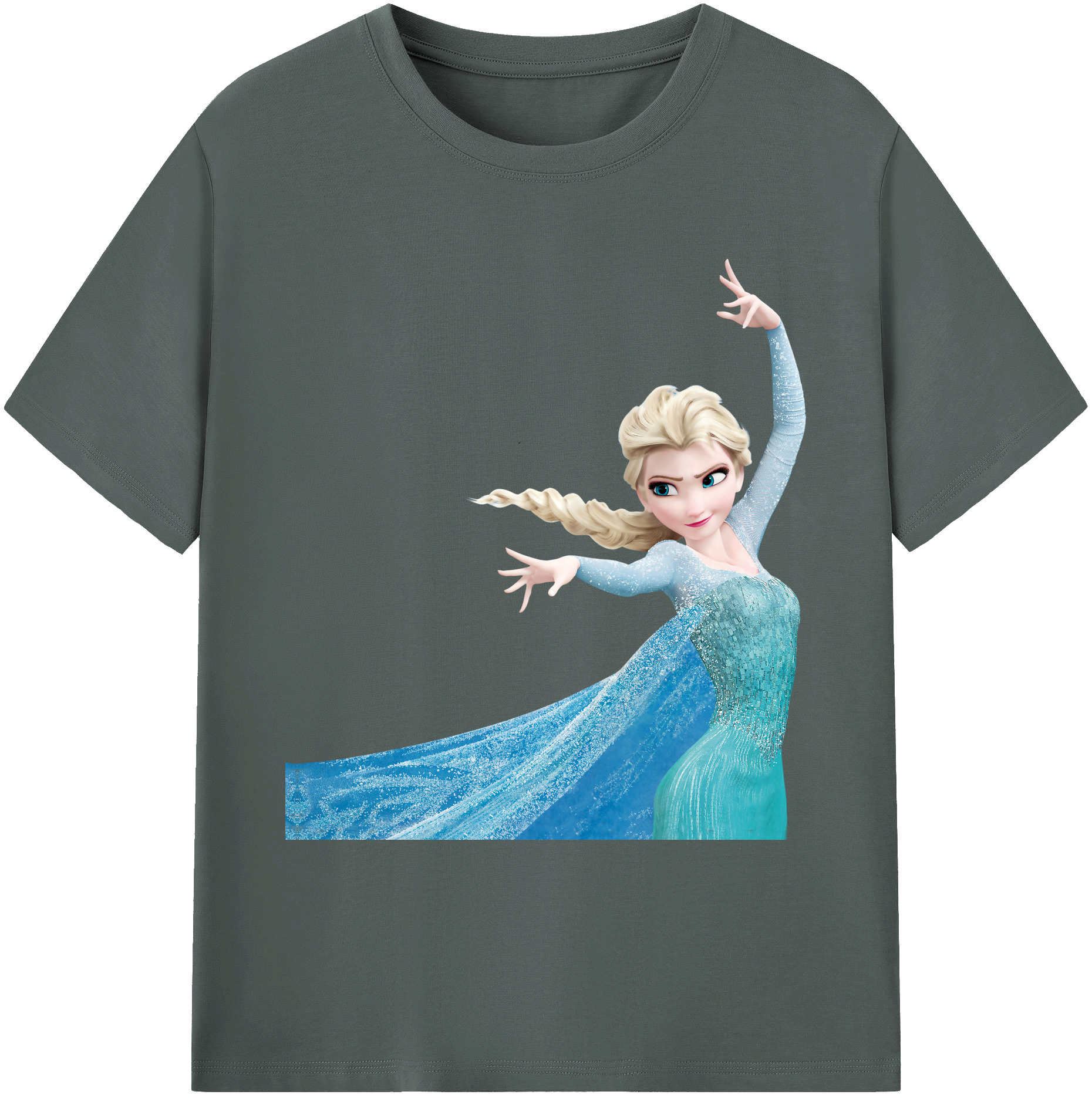 （画像用） アナと雪の女王 アンナ エルサ Frozen Anna Elsa 綿100％ メンズ半袖Tシャツ｜肌触りやわらか＆通気性